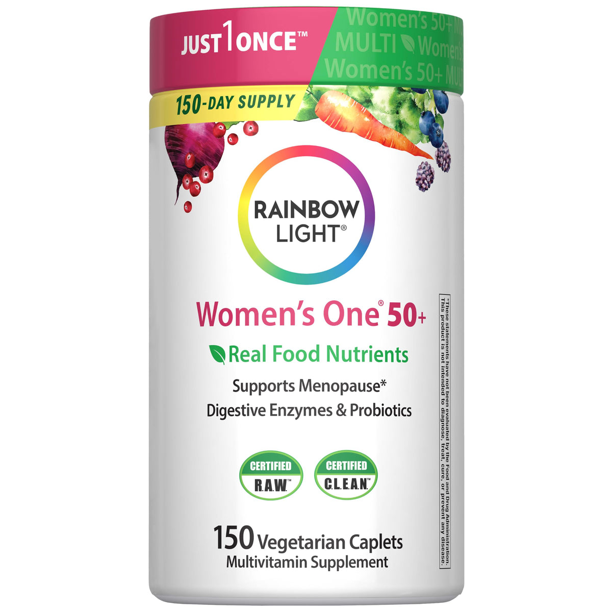 Rainbow Light Womens One 50+ High Potency Daily Multivitamin