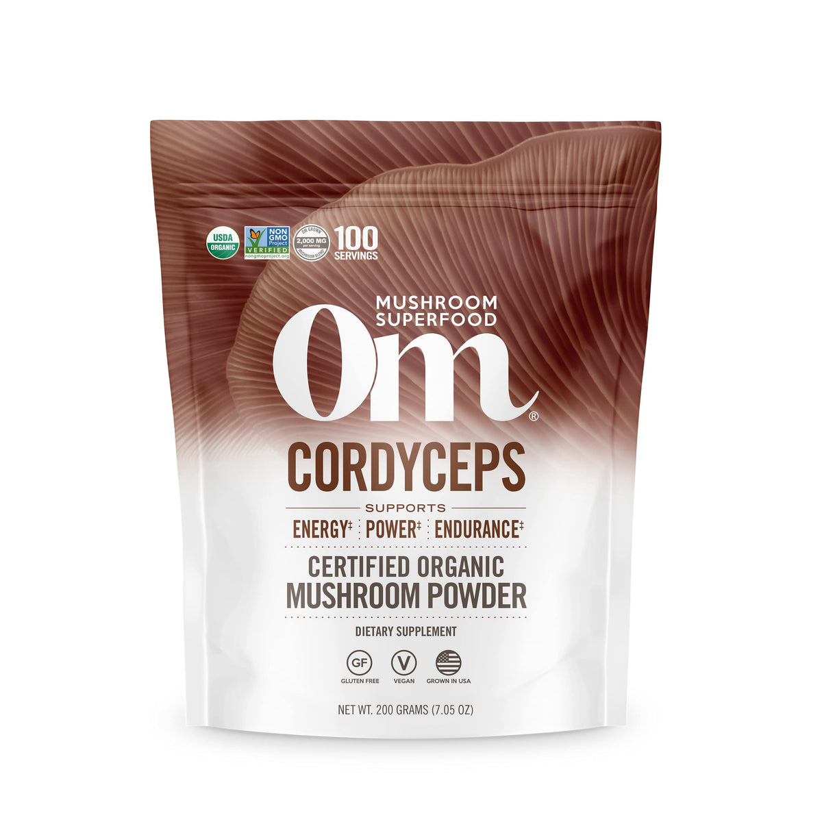 OM Mushroom Cordyceps Powder Energy & Endurance - 100 Servings