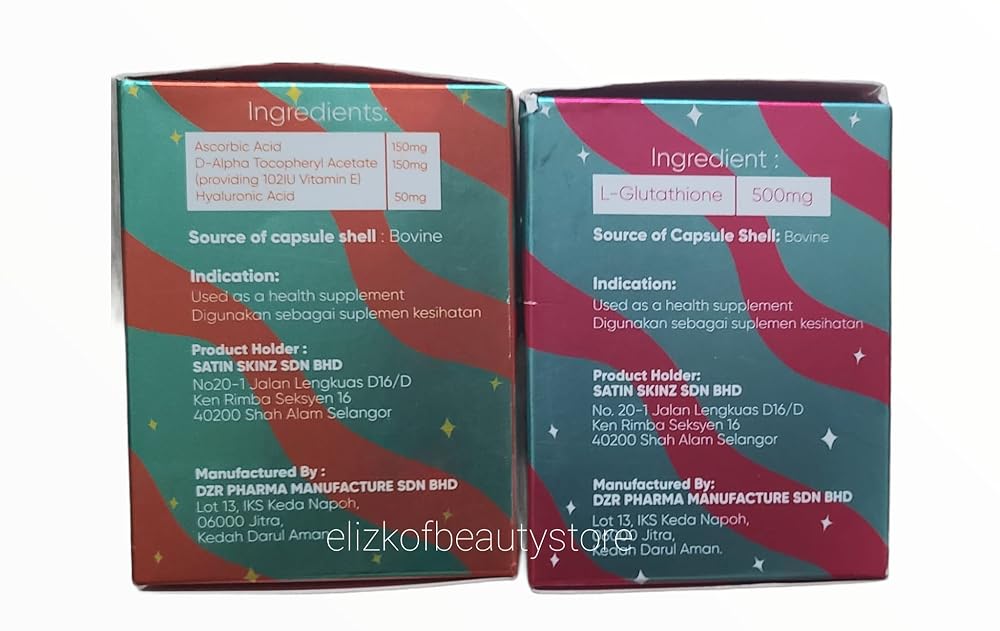 Elizkof Beauty B'Beau Glutathione 500mg & Vitamin C Capsules - 90 Count - image 4
