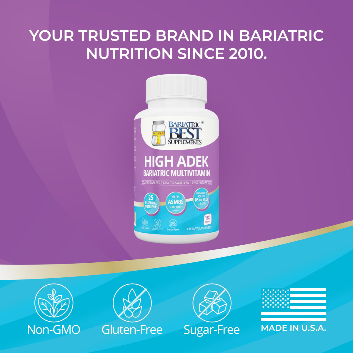 Bariatric Best High ADEK Multivitamin - 180 Tablets - image 5