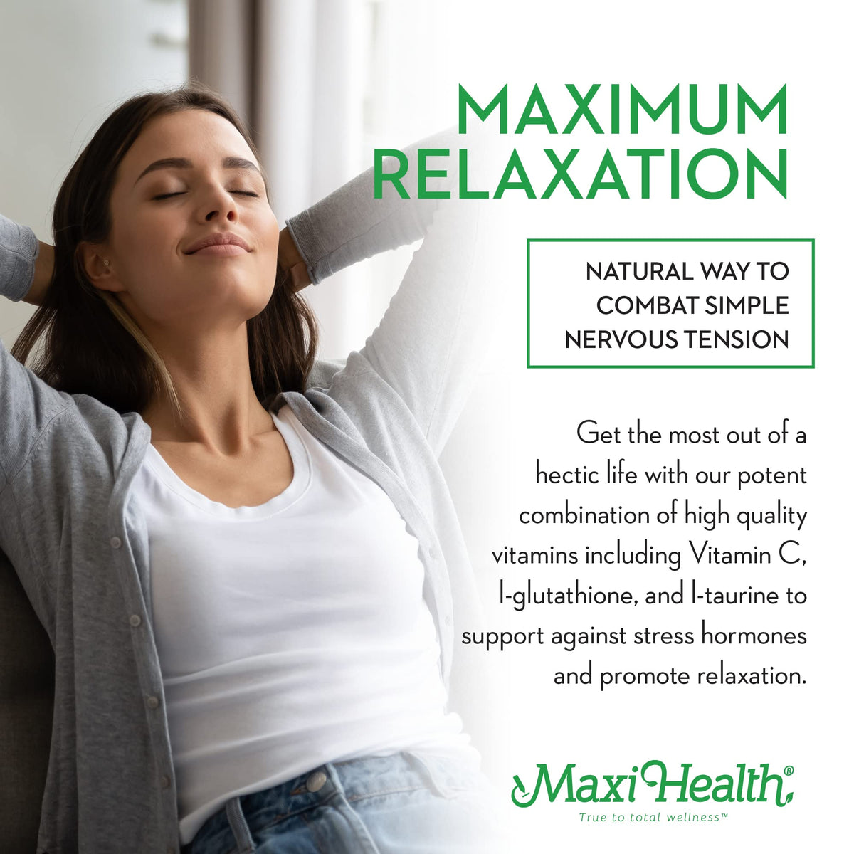 Maxi Health - Relax to The Max Stress Relief Formula Stress Relief