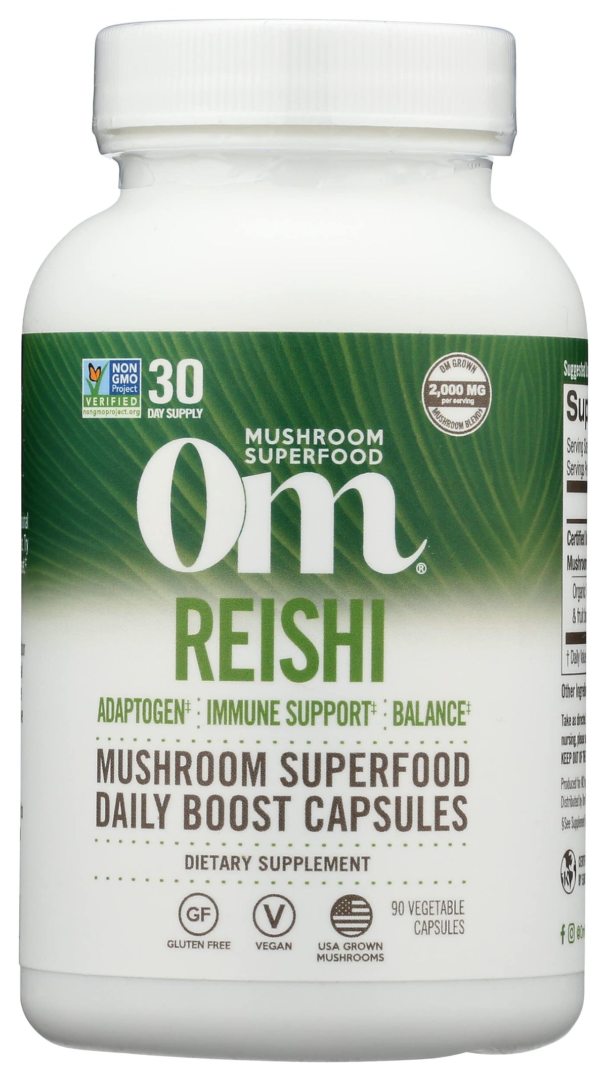 OM Mushroom Superfood Reishi Mushroom Capsules - 90 Capsules