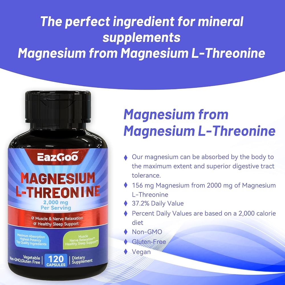 EAZGOO Magnesium L-Threonine Supplement
