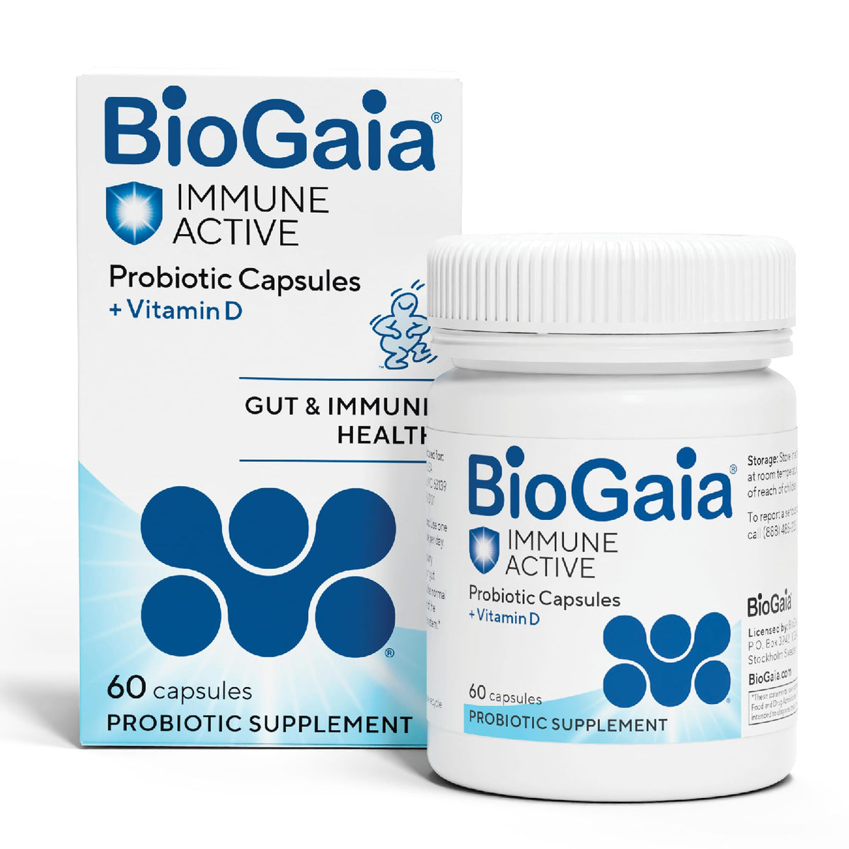 BioGaia Protectis Immune Active Probiotic with Vitamin D - 60 Capsules
