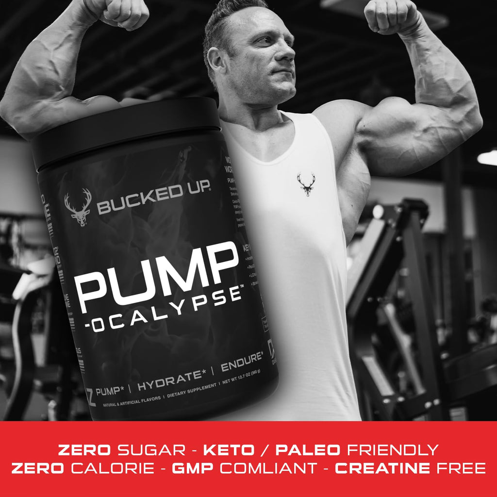 Bucked Up Pump-ocalypse Blue Raz Nitric Oxide Booster Powder - image 8