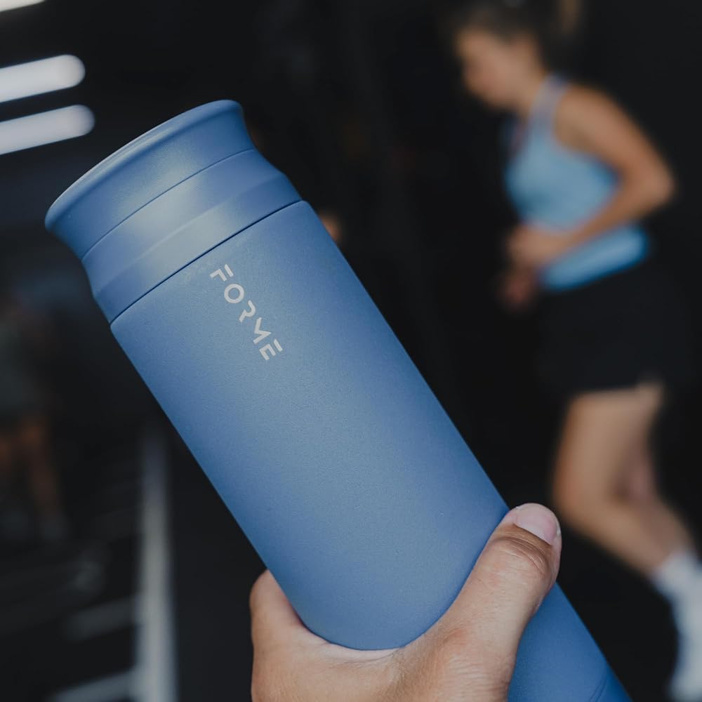 FORME Blender Shaker Bottle, Double Insulated Stainless Steel