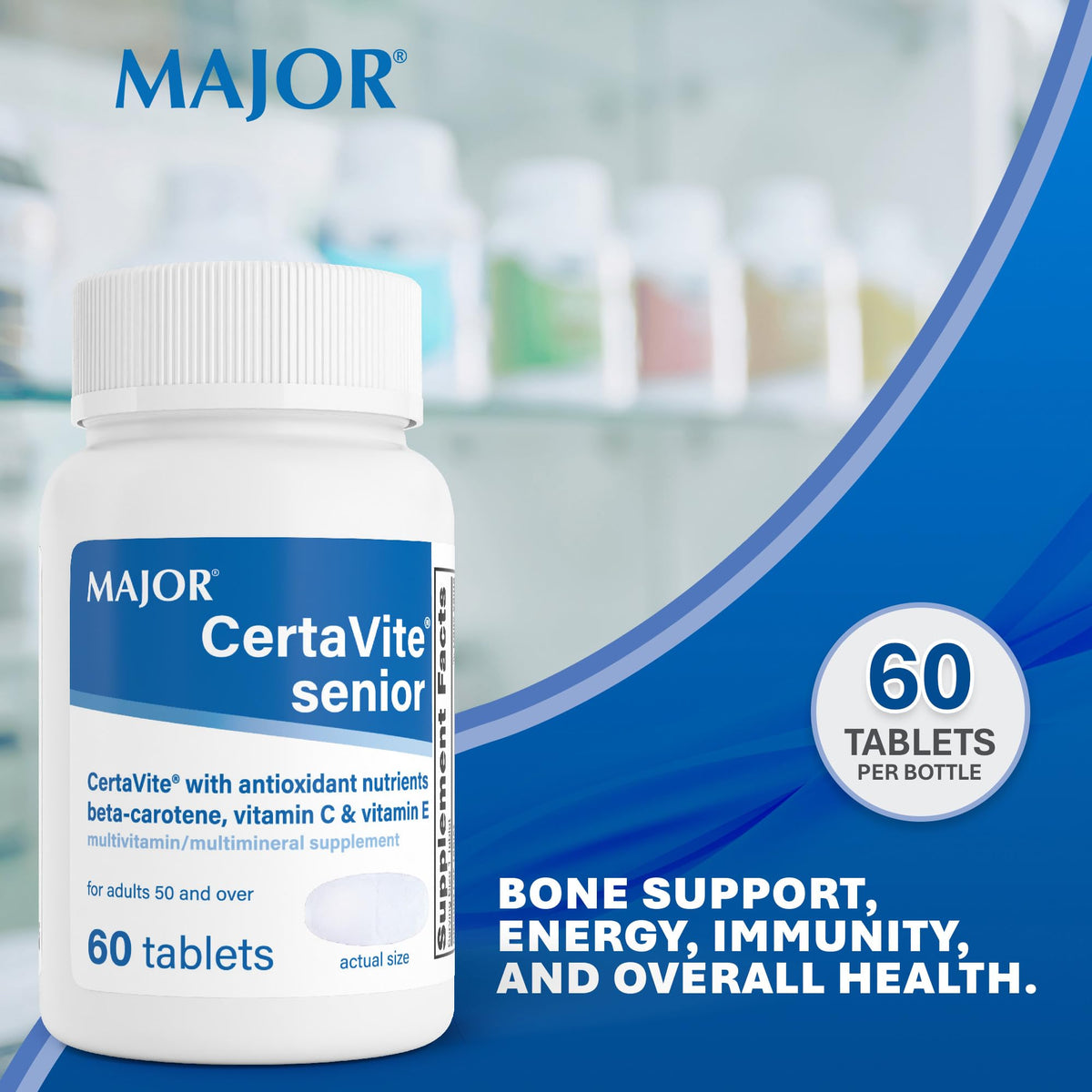 MAJOR CertaVite Senior Multivitamin with Antioxidants - 60 Tablets - image 2