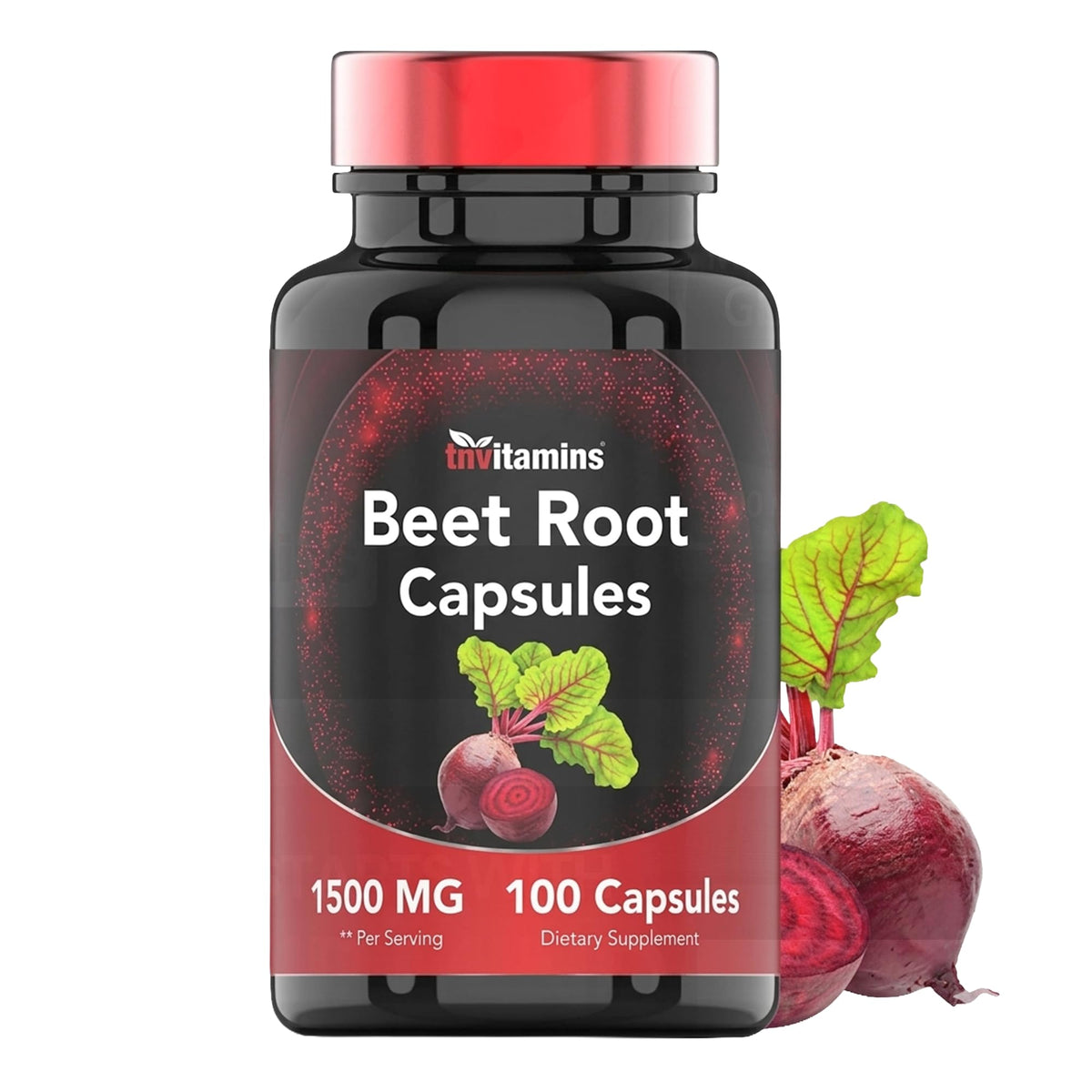 TNVitamins Beet Root Capsules 1500 mg - 100 Capsules