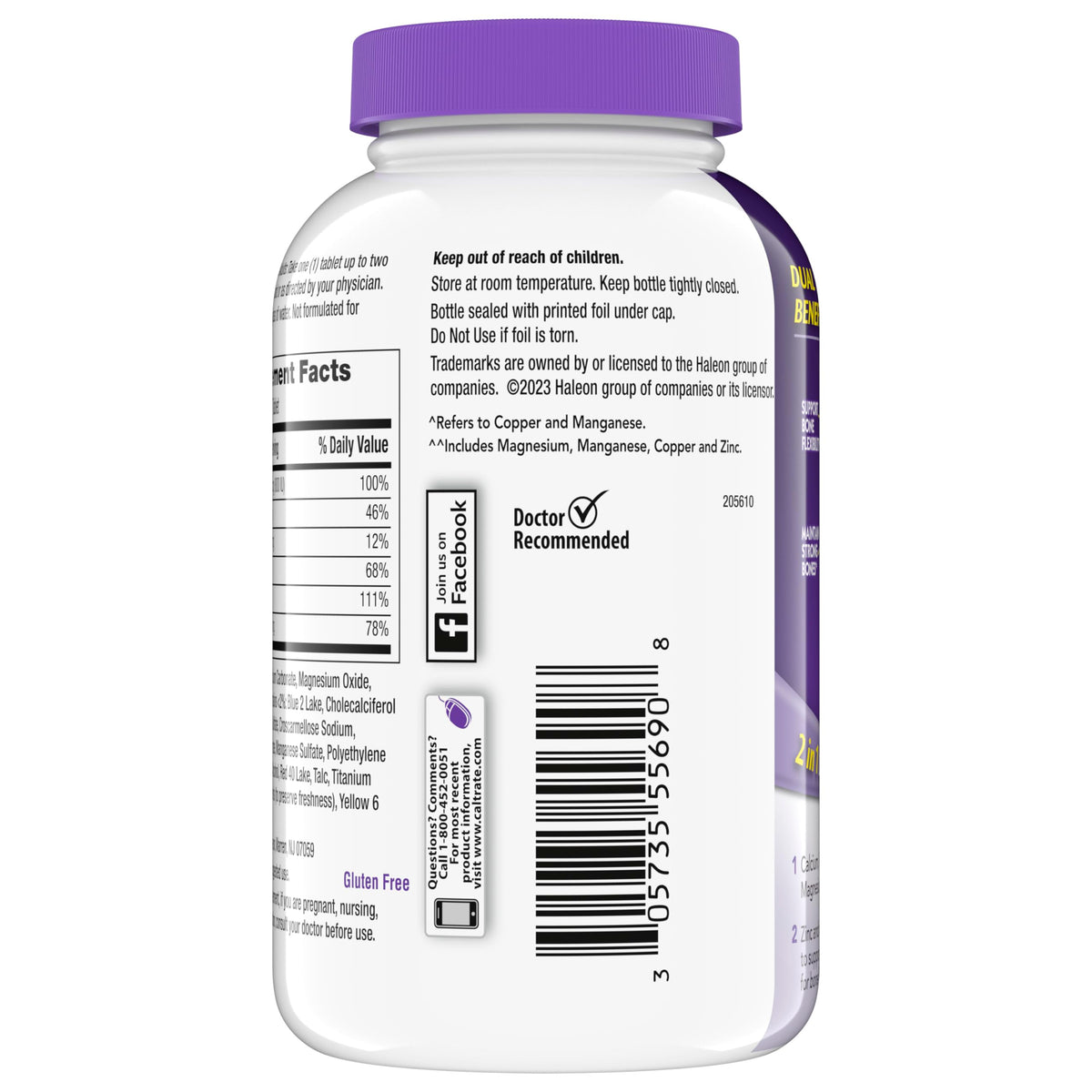 Caltrate 600 Plus D3 Plus Minerals Calcium and Vitamin D Supplement