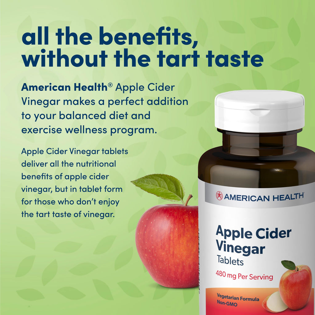 American Health Apple Cider Vinegar Tablets - 200 Count - image 3