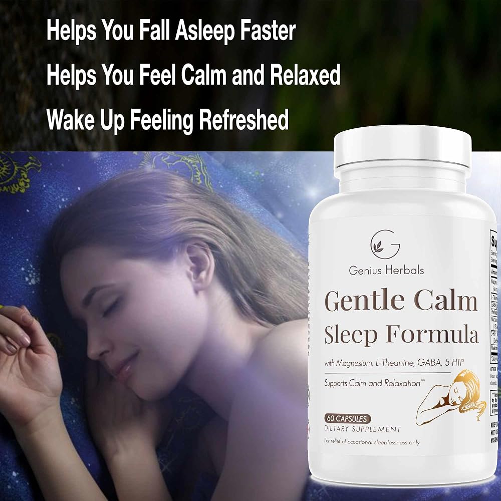 GENIUS HERBALS Gentle Calm Sleep Formula - 60 Capsules - image 4