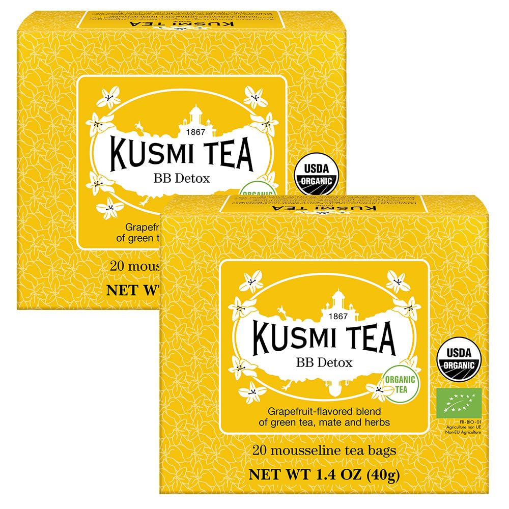 Kusmi Tea - Pack of 2 Boxes of Tea Bags - BB Detox - Iconic Detox Tea