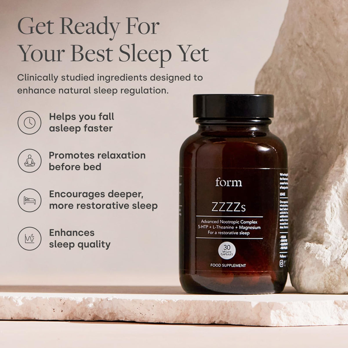 Form ZZZZs Natural Nootropic for Sleep - 30 Count - image 3