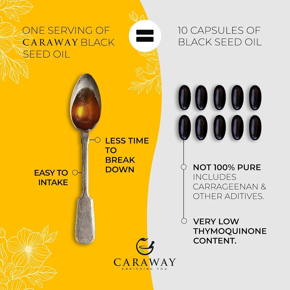 CARAWAY Organic Black Seed Oil - Cold Pressed Nigella Sativa Oil - image 6