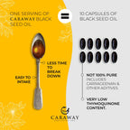 CARAWAY Organic Black Seed Oil - Cold Pressed Nigella Sativa Oil