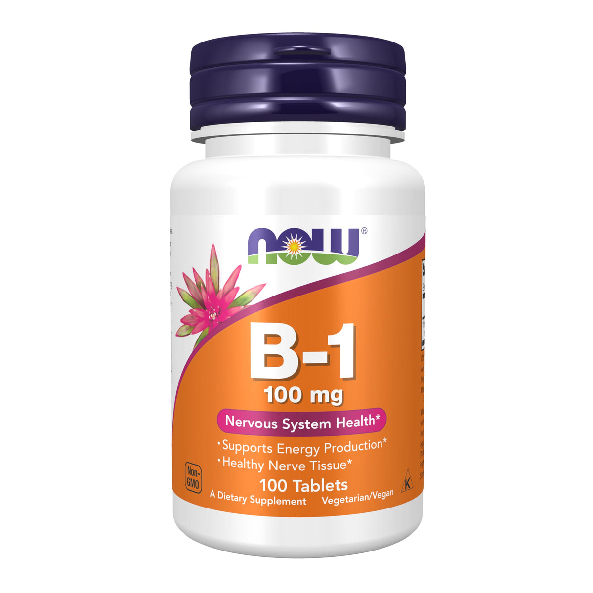 NOW Vitamin B-1 100 mg Nervous System Health - 100 Tablets