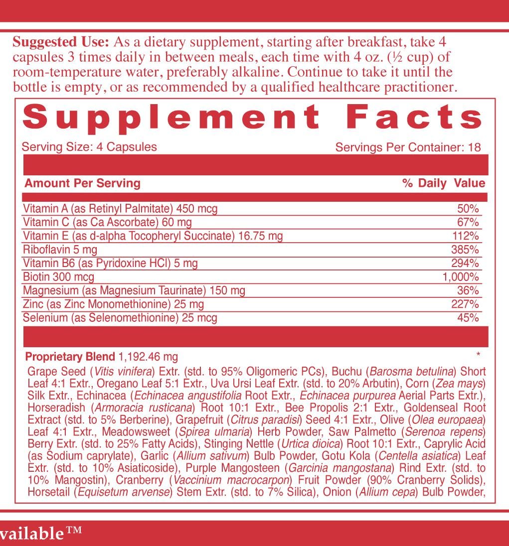 Full of Health Uribiotic Formula Urinary Support - 72 Capsules - image 3