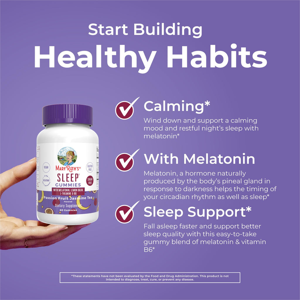 MARYRUTH'S Melatonin 5mg Sleep Gummy with L-Theanine - 60 Count - image 6