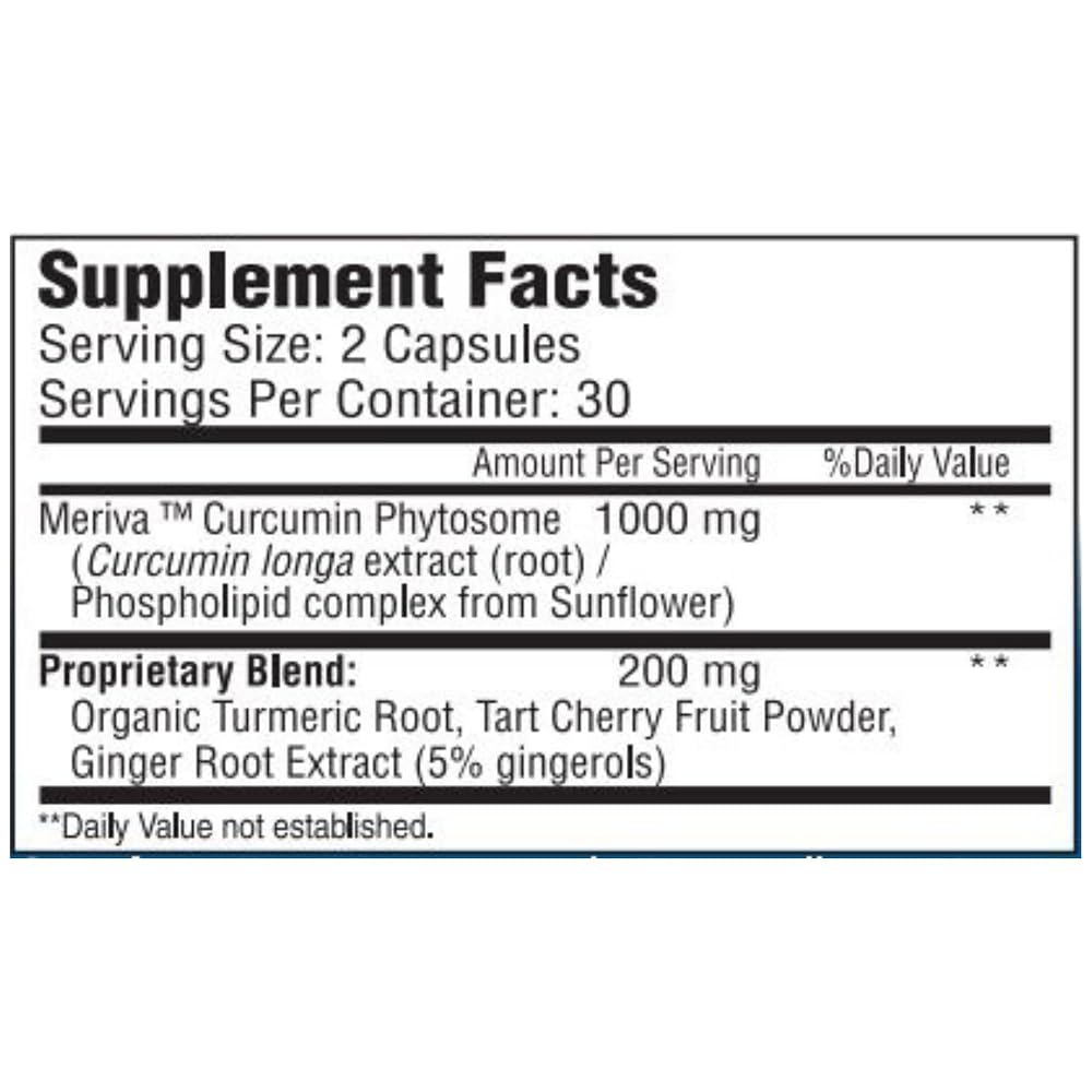 Performa Flex Turmeric Curcumin with Meriva - 60 Capsules - image 2