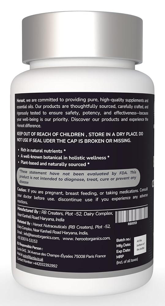 Heroot Premium Berberine with Ceylon Cinnamon Capsules