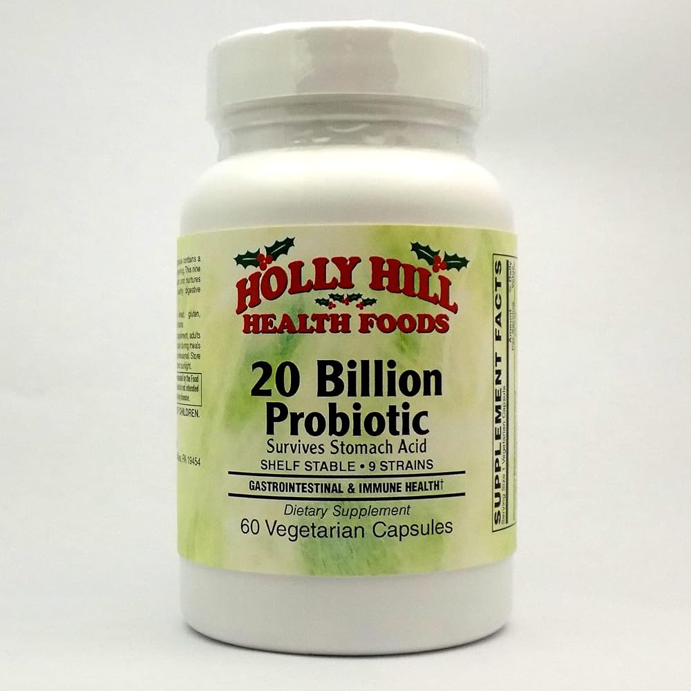 Holly Hill Health Foods 20 Billion CFU Probiotic - 60 Vegetarian Capsules