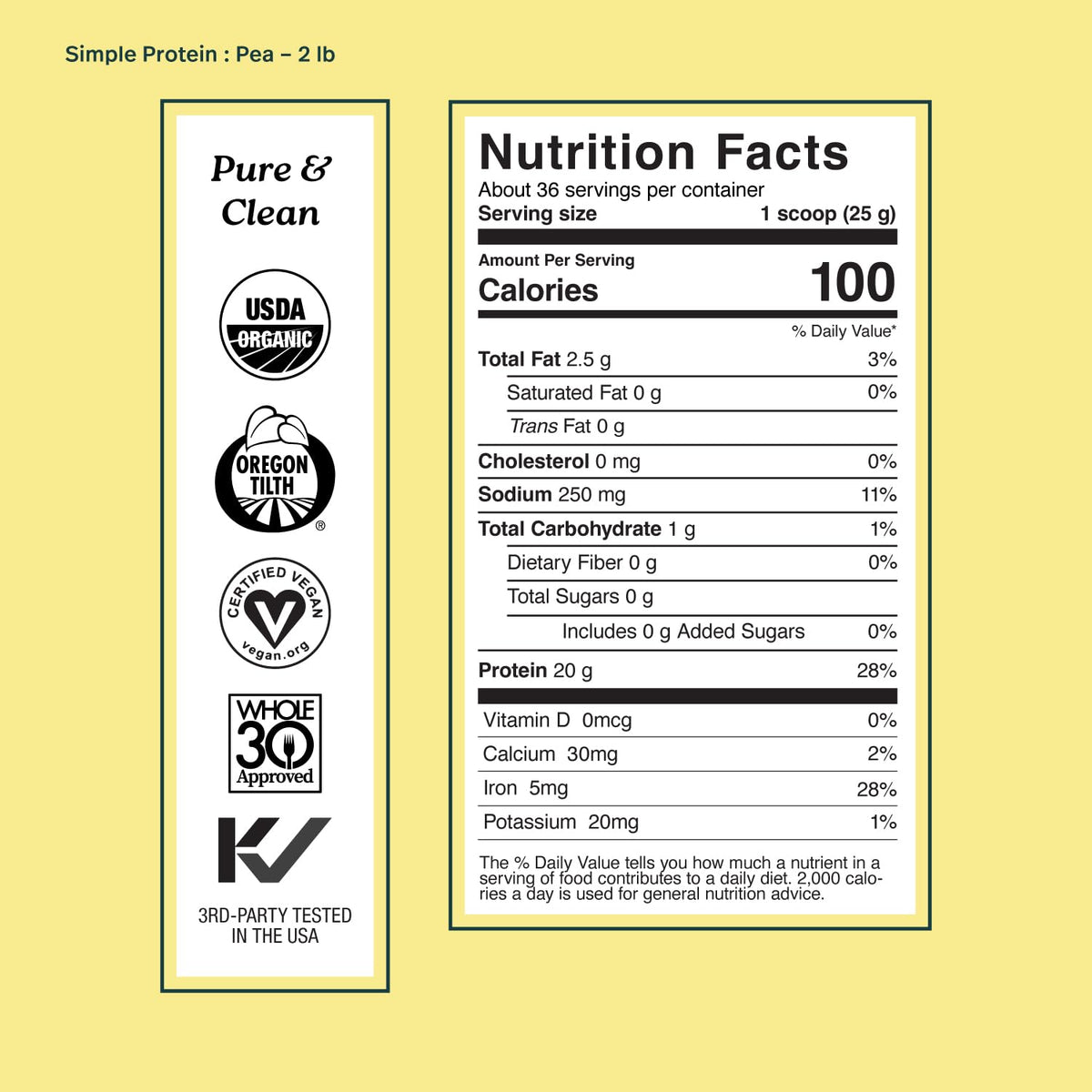 Sprout Living, Simple Protein, Organic Plant Protein Powder