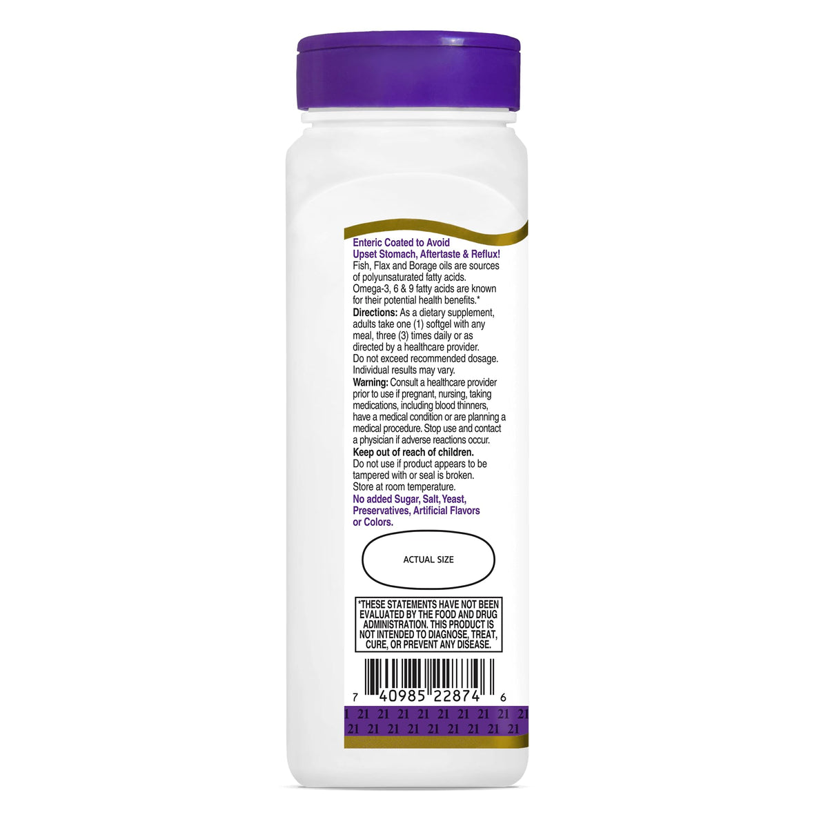 21st Century Triple Omega Complex 3-6-9 - 270 Softgels (3 Pack) - image 2