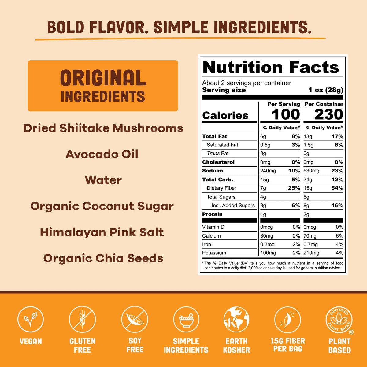 Pan's Mushroom Jerky Shiitake Original Flavour - 2.2 oz - image 2
