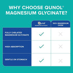 Qunol Magnesium Glycinate Tablets 300mg, 100% Chelated, Gluten-Free