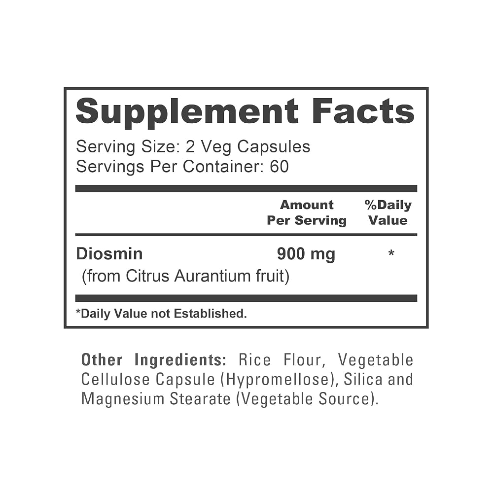 NusaPure Diosmin 900mg Vegan - 120 Vegetarian Capsules - image 4