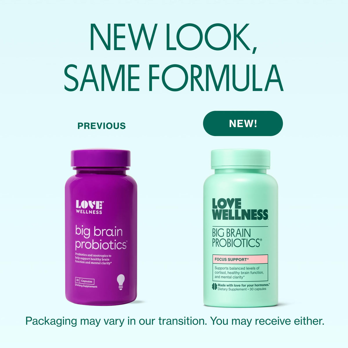 Love Wellness Big Brain Probiotic with Lion's Mane - 30 Capsules - image 2