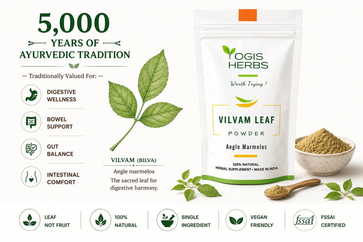 YOGIS HERBS Vilvam Leaf Powder Bilva Digestive Wellness - 16 Ounce - image 2