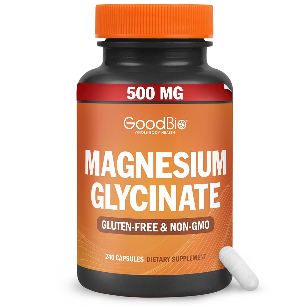 GOODBIO Magnesium Glycinate 500mg - 240 Capsules