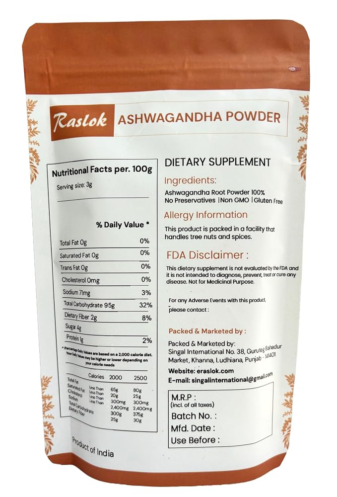 Raslok Ashwagandha Root Powder