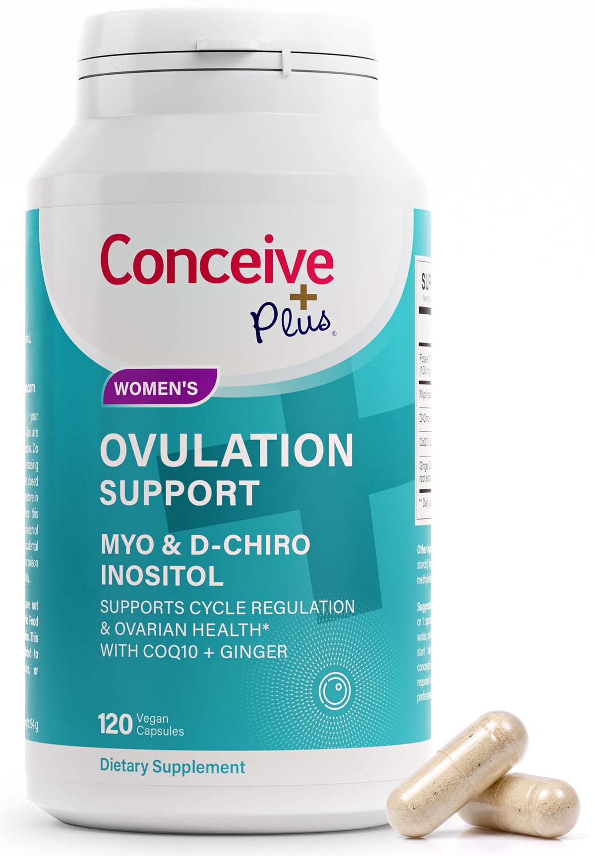 CONCEIVE PLUS Ovulation Support Myo-Inositol & D-Chiro Inositol - 120 Capsules