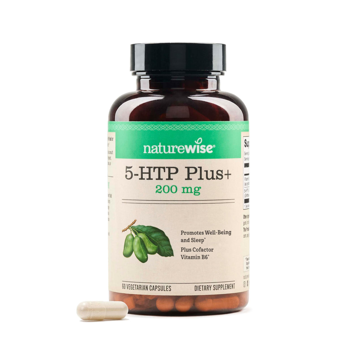 NatureWise 5-HTP 200mg Mood Support and Sleep Aid - 60 Capsules