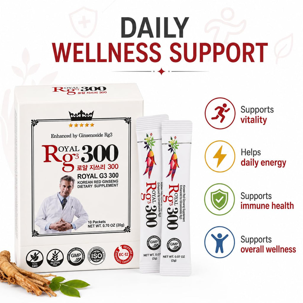 BTGIN Royal G3 300 Korean Red Panax Ginseng Extract Powder - 10 Packets - image 4