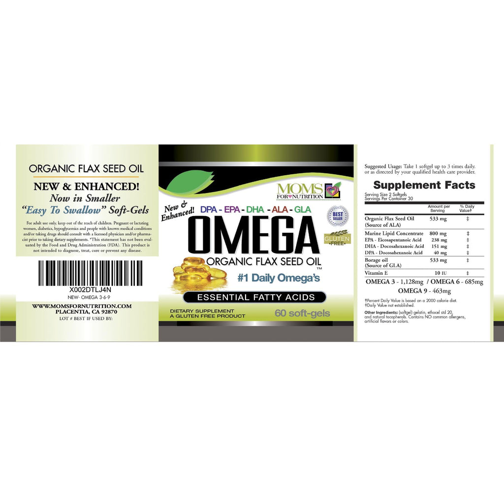 Moms For Nutrition Omega 3-6-9 Blend with Fish Oil - 60 Softgels - image 4
