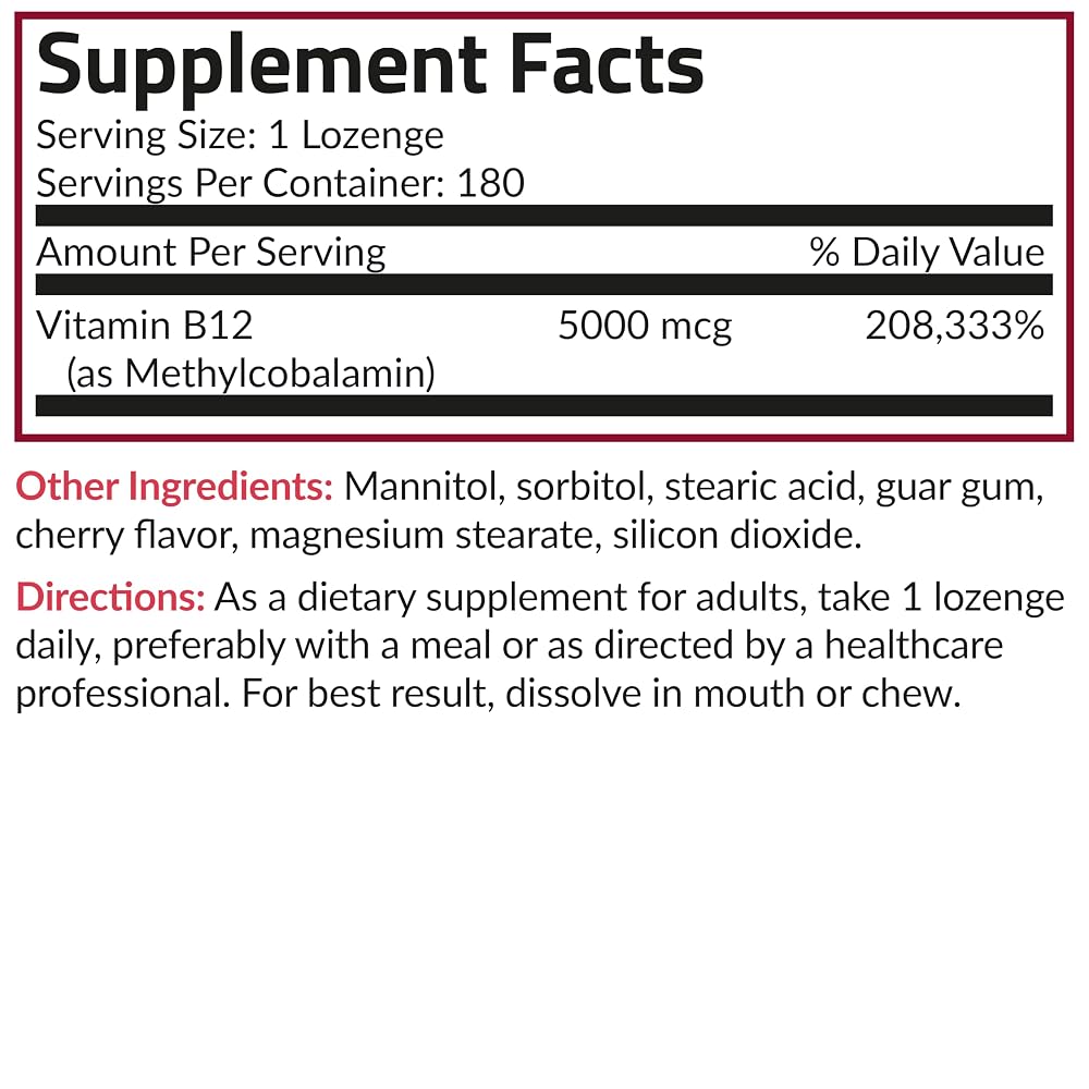 Futurebiotics Methyl B12 5000 MCG Vitamin B12 Methylcobalamin