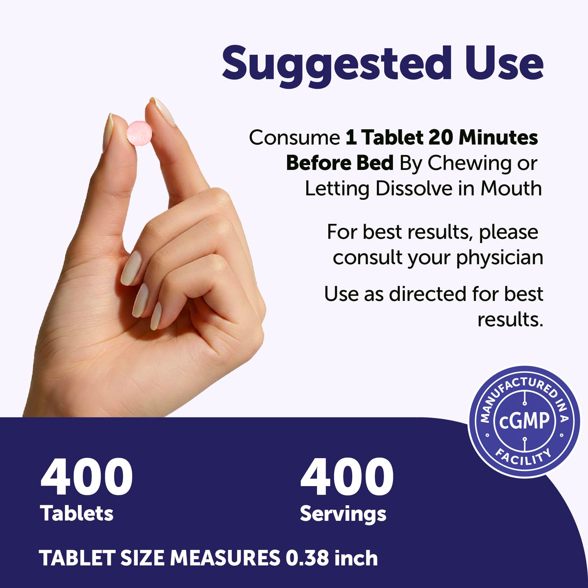 Micro Ingredients Melatonin 20mg Fast Dissolve - 400 Tablets - image 4