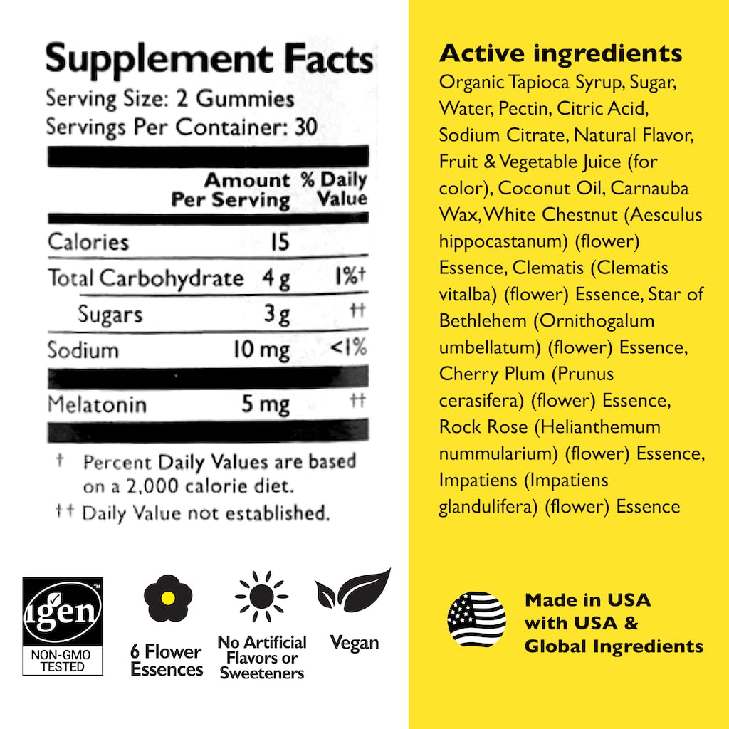 RESCUE PLUS Melatonin Sleep Gummies, Strawberry - 60 Count - image 3