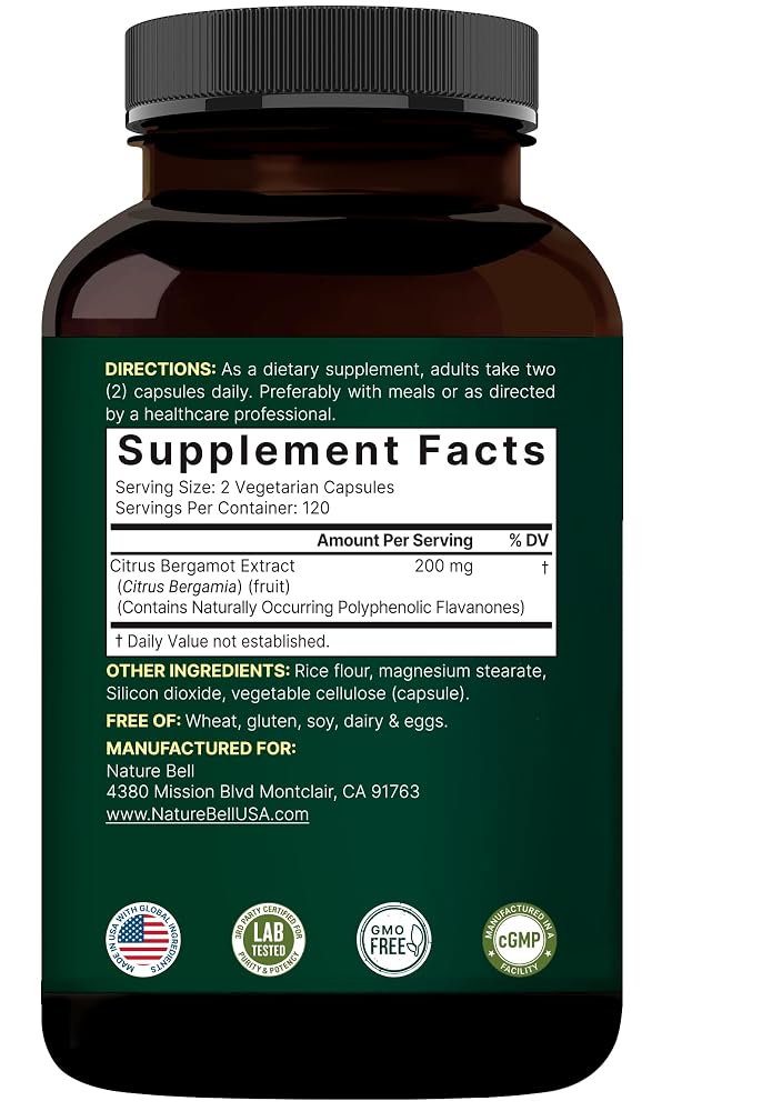 NatureBell Citrus Bergamot - 240 Vegetarian Capsules - image 7