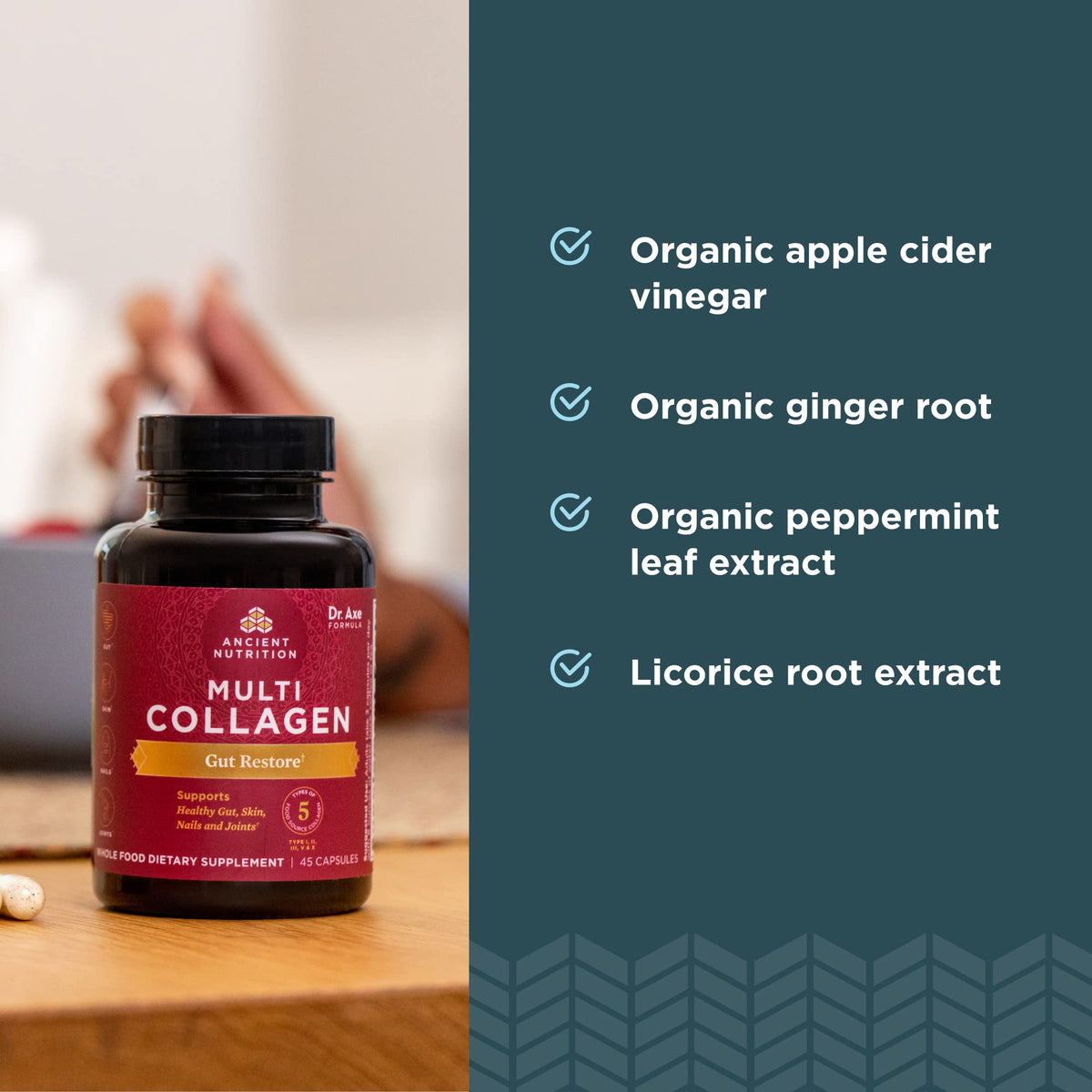 Ancient Nutrition Hydrolyzed Multi Collagen Peptides - 90 Capsules - image 5