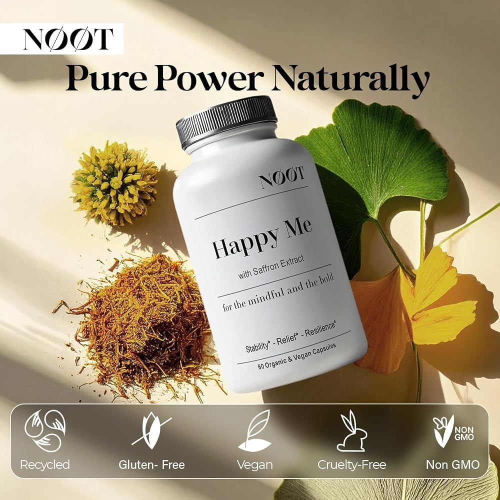 NØØT Happy Me Natural Mood Support Supplement - 60 Capsules - image 2