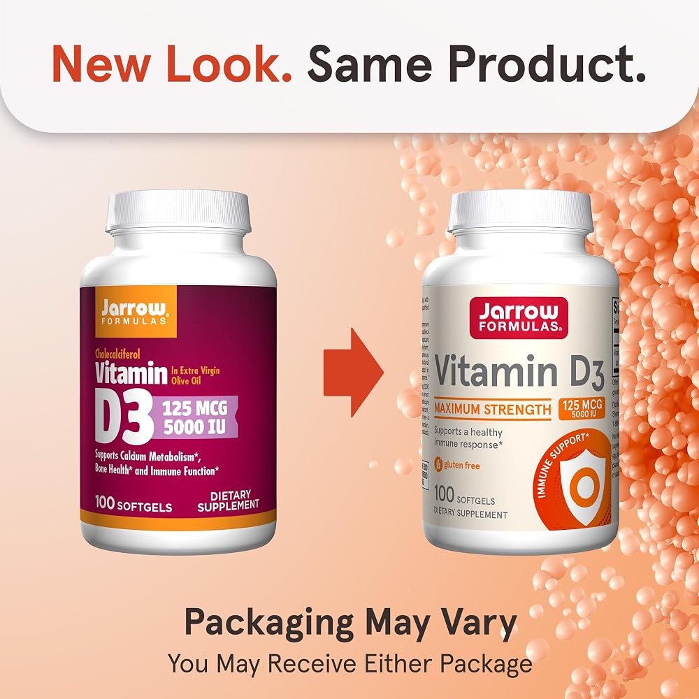 Jarrow Formulas Ubiquinol 100mg & Vitamin D3 Bundle - 220 Softgels - image 6