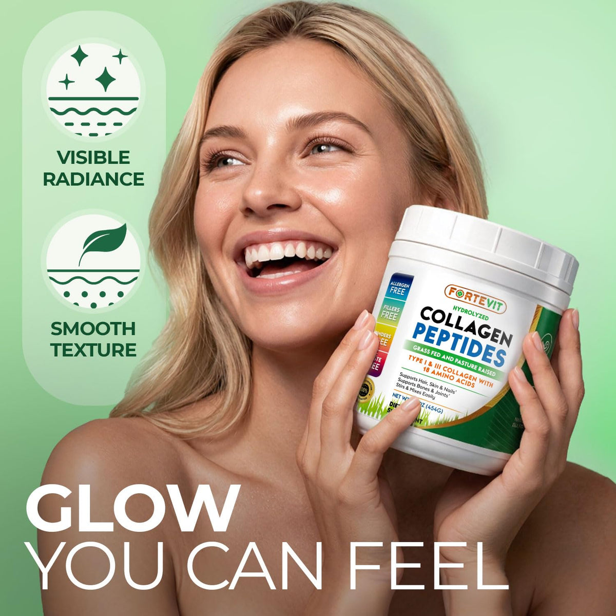 NOVONEX FORTEVIT Collagen Peptides Powder Type I & III - 16 oz - image 4