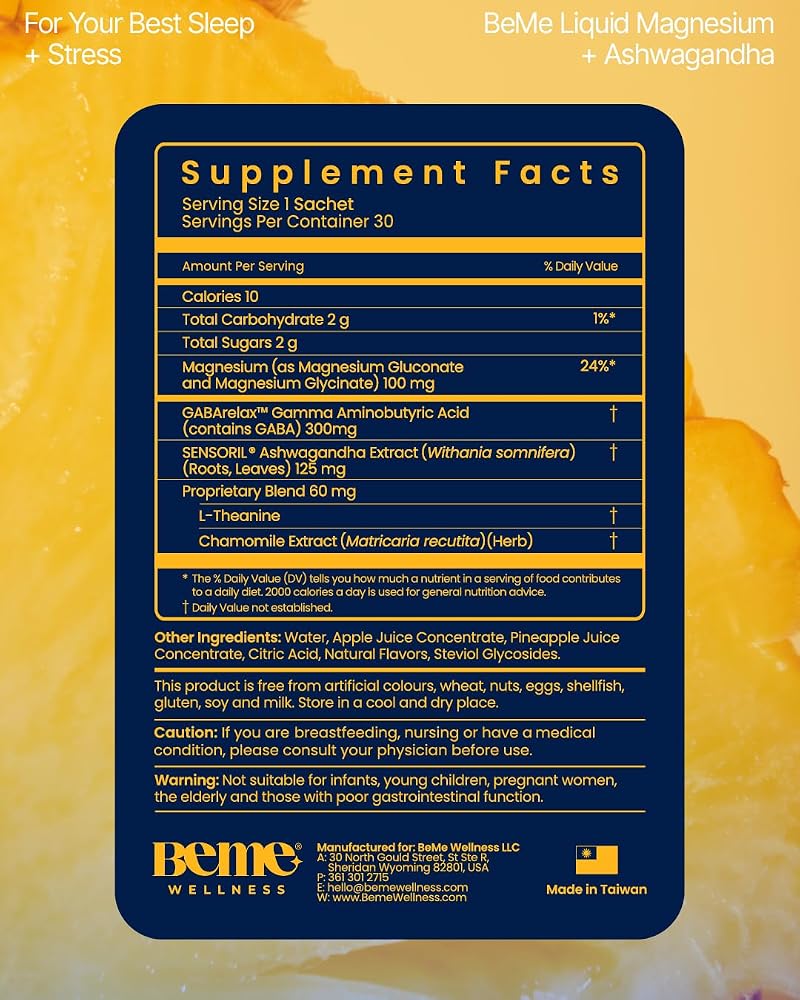 BeMe BeZen Magnesium Sleep Aid Drink - Natural Melatonin-Free Sleep