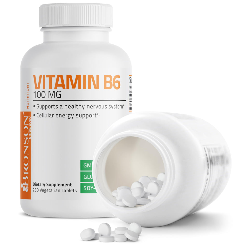 Bronson Vitamin B6 100mg Supplement - 250 Tablets - image 4