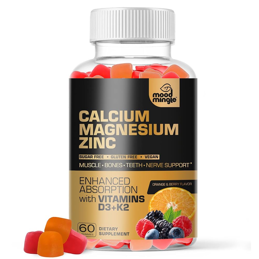 Mood Mingle Calcium Magnesium Zinc Gummies - 60 Count