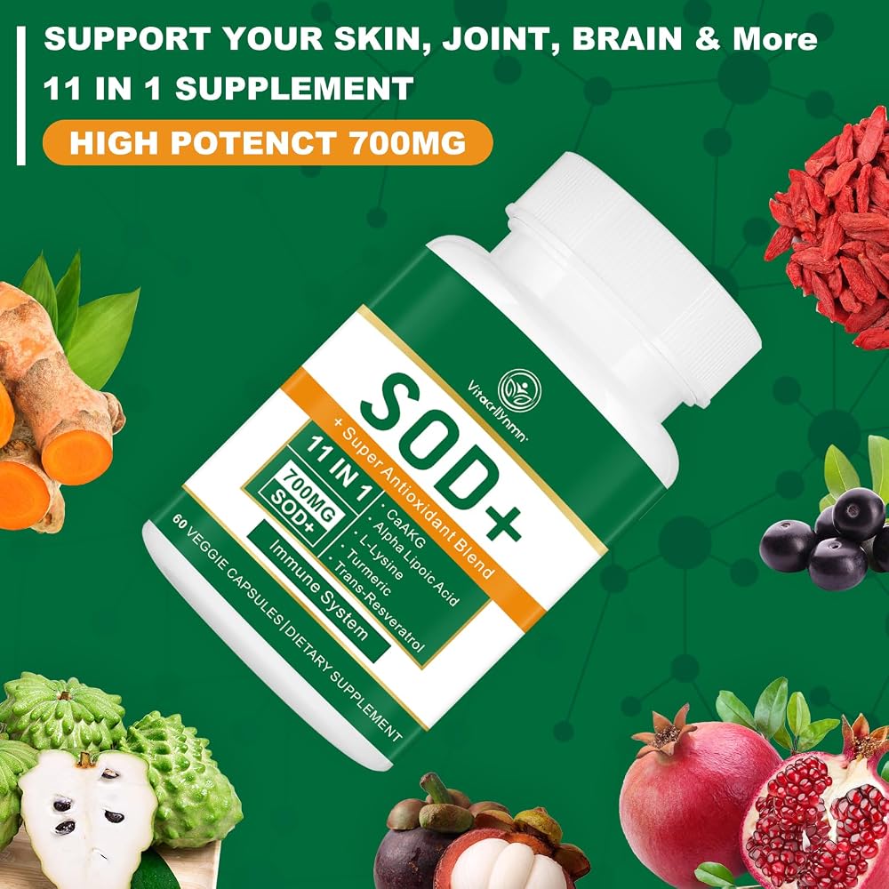 VITACRLLYNMN 700mg Superoxide Dismutase Antioxidant - 60 Capsules - image 3